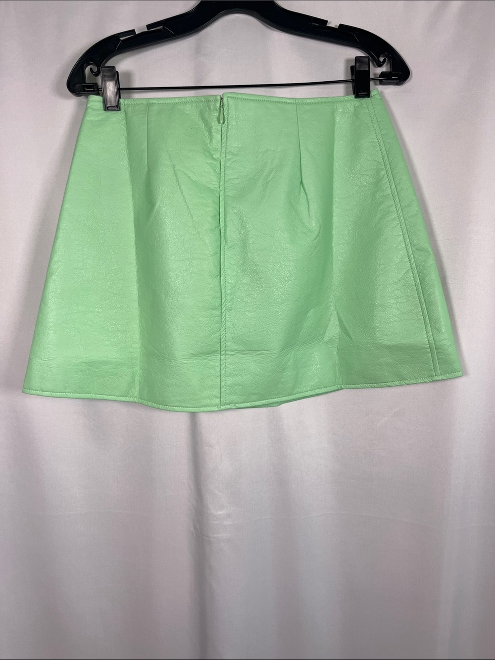 Tuckernuck NWT mint chip meg faux leather a-line mini skirt size medium - Picture 6 of 7